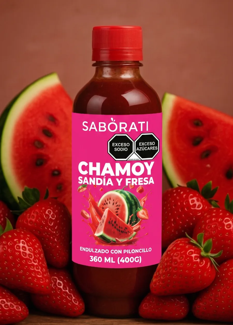 Botella Saborati Chamoy Sandía y Fresa